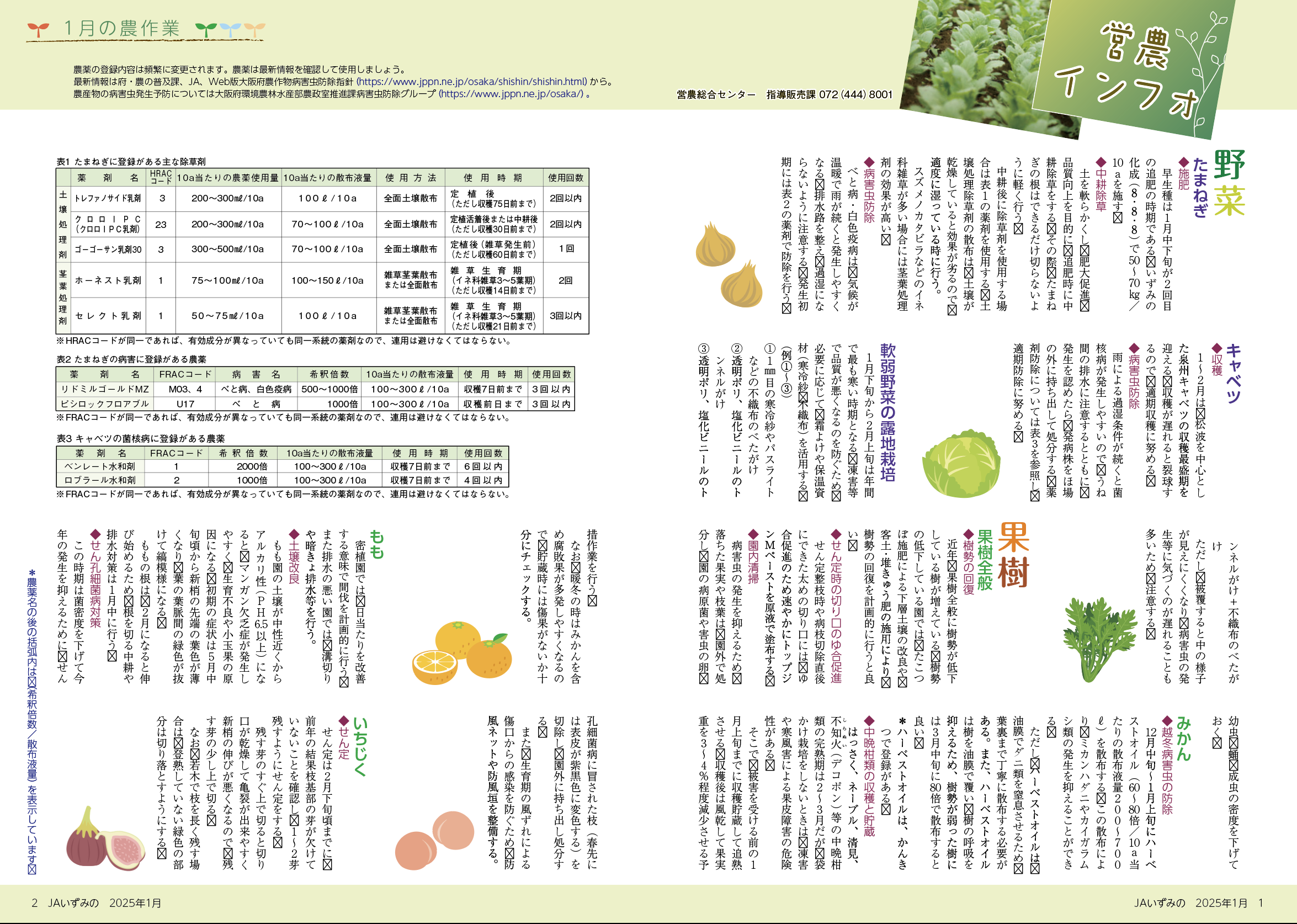 1月の農作業